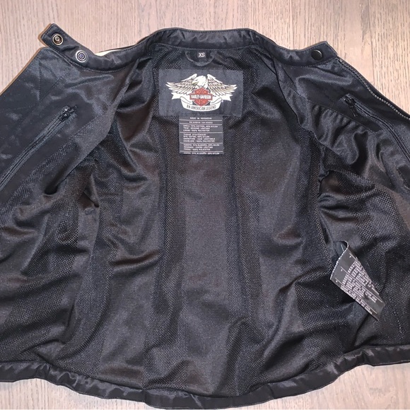 Harley Davidson Black Motorcycle Riding Jacket Size XS women’s - Picture 3 of 4